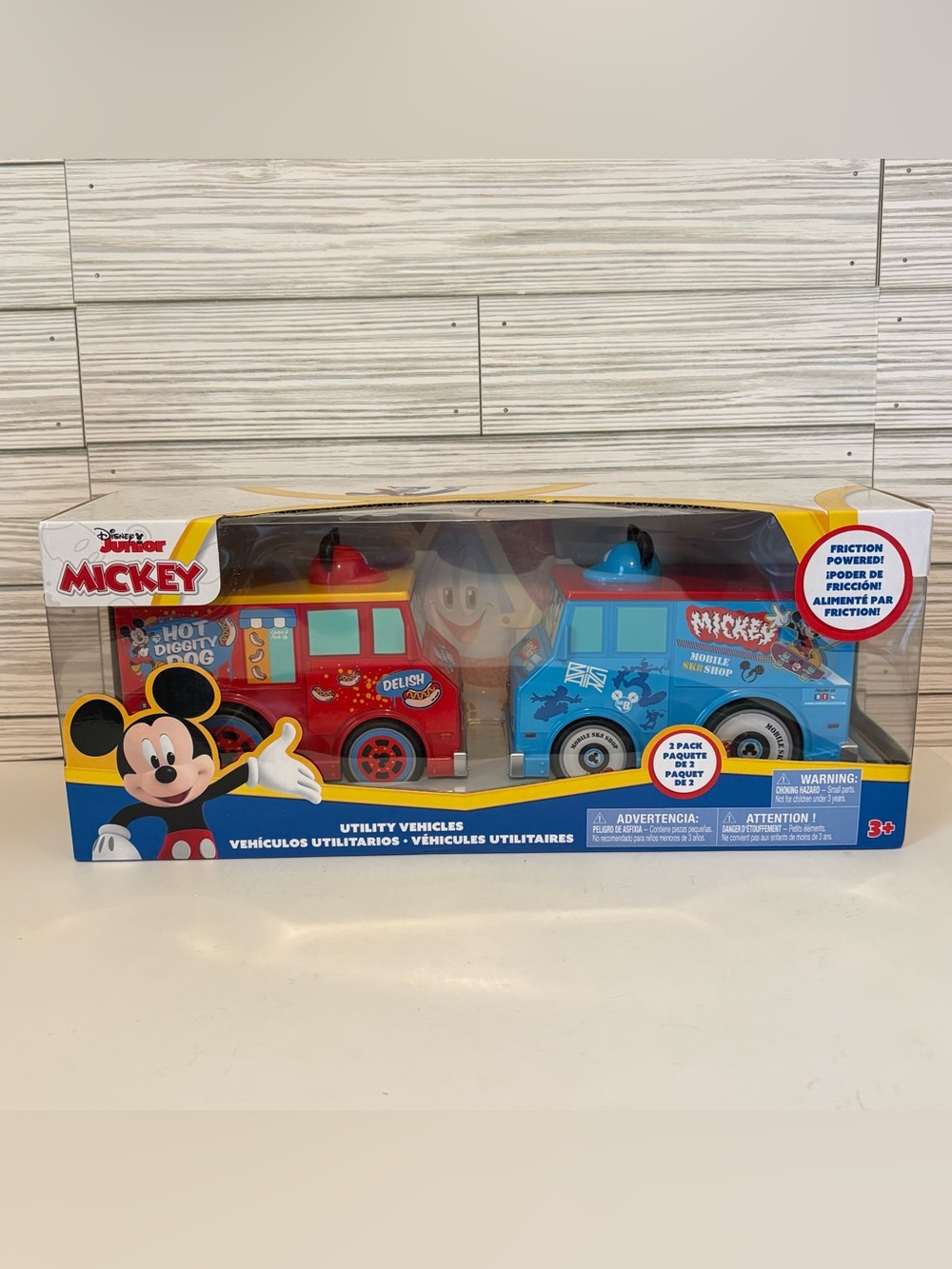 Disney Junior Mickey Mouse Utility Trucks Hot Diggity Dog Mobile Sk8 Shop 2 Pk